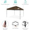 imageBest Choice Products 10x10ft Easy Pop Up Canopy wSide Wall 10 Pockets Portable Carrying Case 1Button Setup 4 Weight Bags  American FlagBrown