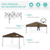 imageBest Choice Products 10x10ft Easy Pop Up Canopy wSide Wall 10 Pockets Portable Carrying Case 1Button Setup 4 Weight Bags  American FlagBrown