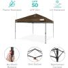 imageBest Choice Products 10x10ft Easy Pop Up Canopy wSide Wall 10 Pockets Portable Carrying Case 1Button Setup 4 Weight Bags  American FlagBrown