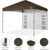 imageBest Choice Products 10x10ft Easy Pop Up Canopy wSide Wall 10 Pockets Portable Carrying Case 1Button Setup 4 Weight Bags  American FlagBrown