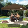 imageBest Choice Products 10x10ft Easy Pop Up Canopy wSide Wall 10 Pockets Portable Carrying Case 1Button Setup 4 Weight Bags  American FlagBrown