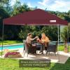 imageBest Choice Products 10x10ft Easy Pop Up Canopy wSide Wall 10 Pockets Portable Carrying Case 1Button Setup 4 Weight Bags  American FlagBurgundy