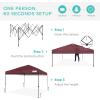 imageBest Choice Products 10x10ft Easy Pop Up Canopy wSide Wall 10 Pockets Portable Carrying Case 1Button Setup 4 Weight Bags  American FlagBurgundy
