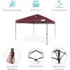 imageBest Choice Products 10x10ft Easy Pop Up Canopy wSide Wall 10 Pockets Portable Carrying Case 1Button Setup 4 Weight Bags  American FlagBurgundy