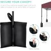 imageBest Choice Products 10x10ft Easy Pop Up Canopy wSide Wall 10 Pockets Portable Carrying Case 1Button Setup 4 Weight Bags  American FlagBurgundy
