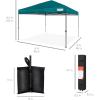 imageBest Choice Products 10x10ft Easy Pop Up Canopy wSide Wall 10 Pockets Portable Carrying Case 1Button Setup 4 Weight Bags  American FlagCerulean