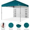 imageBest Choice Products 10x10ft Easy Pop Up Canopy wSide Wall 10 Pockets Portable Carrying Case 1Button Setup 4 Weight Bags  American FlagCerulean