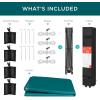 imageBest Choice Products 10x10ft Easy Pop Up Canopy wSide Wall 10 Pockets Portable Carrying Case 1Button Setup 4 Weight Bags  American FlagCerulean