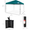imageBest Choice Products 10x10ft Easy Pop Up Canopy wSide Wall 10 Pockets Portable Carrying Case 1Button Setup 4 Weight Bags  American FlagCerulean