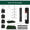 imageBest Choice Products 10x10ft Easy Pop Up Canopy wSide Wall 10 Pockets Portable Carrying Case 1Button Setup 4 Weight Bags  American FlagDark Green