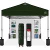 imageBest Choice Products 10x10ft Easy Pop Up Canopy wSide Wall 10 Pockets Portable Carrying Case 1Button Setup 4 Weight Bags  American FlagDark Green