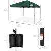 imageBest Choice Products 10x10ft Easy Pop Up Canopy wSide Wall 10 Pockets Portable Carrying Case 1Button Setup 4 Weight Bags  American FlagDark Green