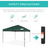 imageBest Choice Products 10x10ft Easy Pop Up Canopy wSide Wall 10 Pockets Portable Carrying Case 1Button Setup 4 Weight Bags  American FlagDark Green