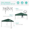 imageBest Choice Products 10x10ft Easy Pop Up Canopy wSide Wall 10 Pockets Portable Carrying Case 1Button Setup 4 Weight Bags  American FlagDark Green