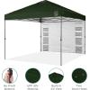 imageBest Choice Products 10x10ft Easy Pop Up Canopy wSide Wall 10 Pockets Portable Carrying Case 1Button Setup 4 Weight Bags  American FlagDark Green