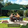 imageBest Choice Products 10x10ft Easy Pop Up Canopy wSide Wall 10 Pockets Portable Carrying Case 1Button Setup 4 Weight Bags  American FlagDark Green
