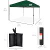 imageBest Choice Products 10x10ft Easy Pop Up Canopy wSide Wall 10 Pockets Portable Carrying Case 1Button Setup 4 Weight Bags  American FlagForest Green