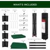 imageBest Choice Products 10x10ft Easy Pop Up Canopy wSide Wall 10 Pockets Portable Carrying Case 1Button Setup 4 Weight Bags  American FlagForest Green