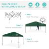 imageBest Choice Products 10x10ft Easy Pop Up Canopy wSide Wall 10 Pockets Portable Carrying Case 1Button Setup 4 Weight Bags  American FlagForest Green