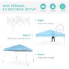 imageBest Choice Products 10x10ft Easy Pop Up Canopy wSide Wall 10 Pockets Portable Carrying Case 1Button Setup 4 Weight Bags  American FlagFrench BlueWhite