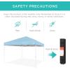 imageBest Choice Products 10x10ft Easy Pop Up Canopy wSide Wall 10 Pockets Portable Carrying Case 1Button Setup 4 Weight Bags  American FlagFrench BlueWhite