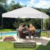 imageBest Choice Products 10x10ft Easy Pop Up Canopy wSide Wall 10 Pockets Portable Carrying Case 1Button Setup 4 Weight Bags  American FlagFrench BlueWhite