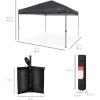imageBest Choice Products 10x10ft Easy Pop Up Canopy wSide Wall 10 Pockets Portable Carrying Case 1Button Setup 4 Weight Bags  American FlagGray
