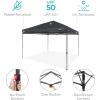 imageBest Choice Products 10x10ft Easy Pop Up Canopy wSide Wall 10 Pockets Portable Carrying Case 1Button Setup 4 Weight Bags  American FlagGray