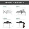 imageBest Choice Products 10x10ft Easy Pop Up Canopy wSide Wall 10 Pockets Portable Carrying Case 1Button Setup 4 Weight Bags  American FlagGray