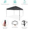 imageBest Choice Products 10x10ft Easy Pop Up Canopy wSide Wall 10 Pockets Portable Carrying Case 1Button Setup 4 Weight Bags  American FlagGray