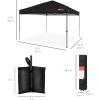 imageBest Choice Products 10x10ft Easy Pop Up Canopy wSide Wall 10 Pockets Portable Carrying Case 1Button Setup 4 Weight Bags  American FlagGray