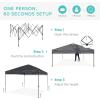 imageBest Choice Products 10x10ft Easy Pop Up Canopy wSide Wall 10 Pockets Portable Carrying Case 1Button Setup 4 Weight Bags  American FlagGray
