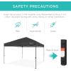 imageBest Choice Products 10x10ft Easy Pop Up Canopy wSide Wall 10 Pockets Portable Carrying Case 1Button Setup 4 Weight Bags  American FlagGray