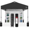 imageBest Choice Products 10x10ft Easy Pop Up Canopy wSide Wall 10 Pockets Portable Carrying Case 1Button Setup 4 Weight Bags  American FlagGray