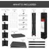 imageBest Choice Products 10x10ft Easy Pop Up Canopy wSide Wall 10 Pockets Portable Carrying Case 1Button Setup 4 Weight Bags  American FlagGray