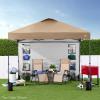 imageBest Choice Products 10x10ft Easy Pop Up Canopy wSide Wall 10 Pockets Portable Carrying Case 1Button Setup 4 Weight Bags  American FlagGray