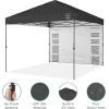 imageBest Choice Products 10x10ft Easy Pop Up Canopy wSide Wall 10 Pockets Portable Carrying Case 1Button Setup 4 Weight Bags  American FlagGray