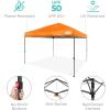 imageBest Choice Products 10x10ft Easy Pop Up Canopy wSide Wall 10 Pockets Portable Carrying Case 1Button Setup 4 Weight Bags  American FlagOrange