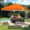 imageBest Choice Products 10x10ft Easy Pop Up Canopy wSide Wall 10 Pockets Portable Carrying Case 1Button Setup 4 Weight Bags  American FlagOrange