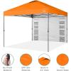 imageBest Choice Products 10x10ft Easy Pop Up Canopy wSide Wall 10 Pockets Portable Carrying Case 1Button Setup 4 Weight Bags  American FlagOrange
