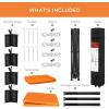 imageBest Choice Products 10x10ft Easy Pop Up Canopy wSide Wall 10 Pockets Portable Carrying Case 1Button Setup 4 Weight Bags  American FlagOrange