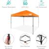 imageBest Choice Products 10x10ft Easy Pop Up Canopy wSide Wall 10 Pockets Portable Carrying Case 1Button Setup 4 Weight Bags  American FlagOrange