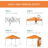 imageBest Choice Products 10x10ft Easy Pop Up Canopy wSide Wall 10 Pockets Portable Carrying Case 1Button Setup 4 Weight Bags  American FlagOrange