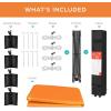 imageBest Choice Products 10x10ft Easy Pop Up Canopy wSide Wall 10 Pockets Portable Carrying Case 1Button Setup 4 Weight Bags  American FlagOrange