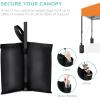 imageBest Choice Products 10x10ft Easy Pop Up Canopy wSide Wall 10 Pockets Portable Carrying Case 1Button Setup 4 Weight Bags  American FlagOrange