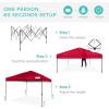 imageBest Choice Products 10x10ft Easy Pop Up Canopy wSide Wall 10 Pockets Portable Carrying Case 1Button Setup 4 Weight Bags  American FlagRed