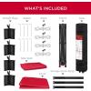 imageBest Choice Products 10x10ft Easy Pop Up Canopy wSide Wall 10 Pockets Portable Carrying Case 1Button Setup 4 Weight Bags  American FlagRed