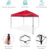imageBest Choice Products 10x10ft Easy Pop Up Canopy wSide Wall 10 Pockets Portable Carrying Case 1Button Setup 4 Weight Bags  American FlagRed