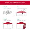 imageBest Choice Products 10x10ft Easy Pop Up Canopy wSide Wall 10 Pockets Portable Carrying Case 1Button Setup 4 Weight Bags  American FlagRed