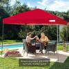 imageBest Choice Products 10x10ft Easy Pop Up Canopy wSide Wall 10 Pockets Portable Carrying Case 1Button Setup 4 Weight Bags  American FlagRed